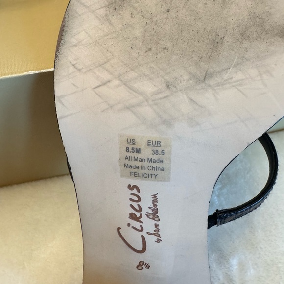 Circus by Sam Edelman Black Croc-Embossed Sandals - Picture 6 of 6